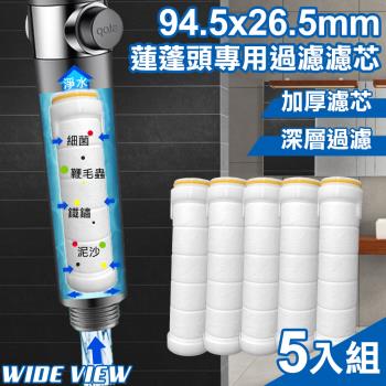 WIDE VIEW 94.5mmx26.5mm蓮蓬頭專用過濾濾芯5入組(00015PP)