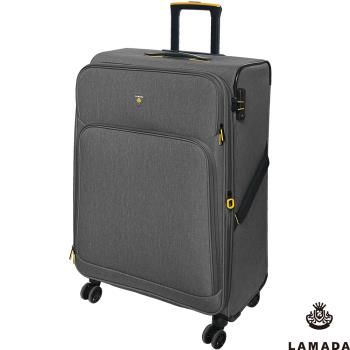 【LAMADA】28吋 限量款輕量都會系列布面旅行箱/行李箱(灰)
