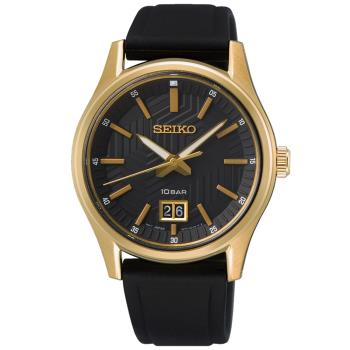 SEIKO 精工 CS系列都會簡約時尚腕錶/黑X金/39mm (6N76-00K0C/SUR560P1)SK003