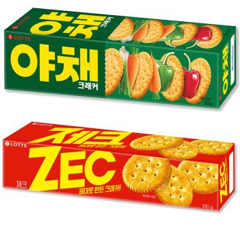 [Lotte]韓國樂天風味餅乾 (蔬菜味/起司味)20入/組