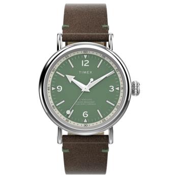 【TIMEX】天美時 復刻系列  41 毫米環保皮革經典手錶(鼠尾草綠x棕TXTW2V71200)