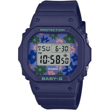 CASIO BABY-G 花海綻放方形計時錶/藍/BGD-565RP-2