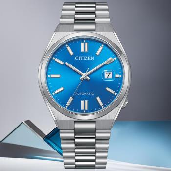 CITIZEN星辰 Mechanical系列 PANTONE限定款 炫光藍 機械腕錶 NJ0158-89L