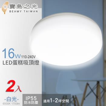 寶島之光 16W LED 蛋糕吸頂燈(白光/自然光/黃光) /2入組合 Y6S16