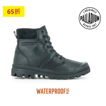 【PALLADIUM】PALLABROUSSE CUFF WP+皮革防水靴 男女款 黑 77982-001
