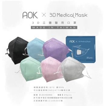 【AOK飛速】成人3D立體醫用口罩 (50入/盒)