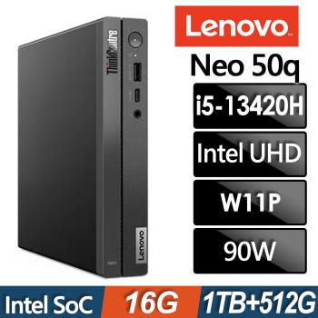 Lenovo ThinkCentre Neo 50q 迷你電腦 (i5-13420H/16G/1TB+512G SSD/W11P)