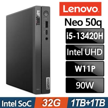 Lenovo ThinkCentre Neo 50q 迷你電腦 (i5-13420H/32G/1TB+1TB SSD/W11P)