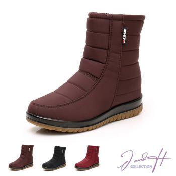 【J&H collection】保暖加厚柔軟絨裡防水戶外雪靴(現+預 黑色／紅色／棕色)