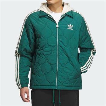 Adidas CLS SP JKT M 男款 綠色 休閒 戶外活動 拉鍊 口袋 外套 IW6285