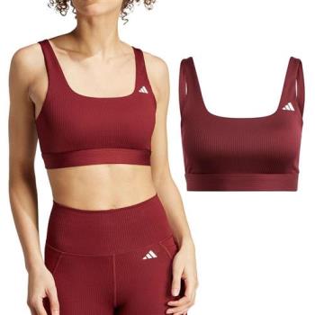 Adidas TRAIN LS Bra 女款 酒紅色 訓練 運動 排汗 可拆式 運動內衣 HZ9025