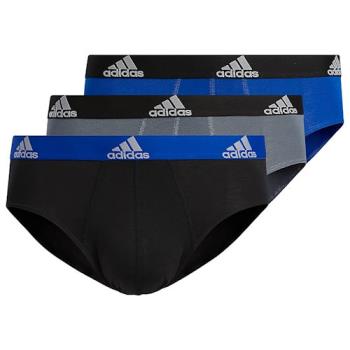 Adidas 2024男時尚彈力黑灰藍色三角內著混搭3件組(預購)