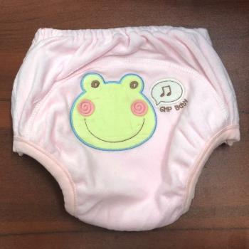GMP BABY 舒適可愛青蛙超吸排純棉紗寶寶學習褲-粉色2件XS703網