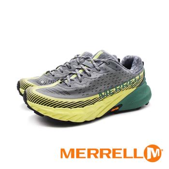 MERRELL(女)AGILITY PEAK 5 GTX戶外健身輕量型慢跑越野鞋 女鞋-灰綠
