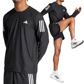 Adidas 男款 黑色 上衣 排汗 反光 運動 基本款 休閒 長袖 IN1486