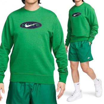 Nike AS M NSW CRW FT NCPS 男 綠色 休閒 運動 大學T 長袖 FZ4729-399