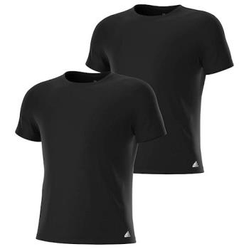 Adidas 2024男時尚棉質黑色圓領短袖內衣2件組(預購)