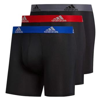 Adidas 2024男經典彈力彩色褲頭黑色四角修飾內著混搭3件組(預購)