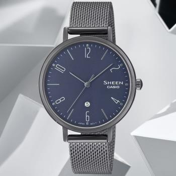 CASIO SHEEN 極簡時尚腕錶-藍 SHE-4562BM-2A