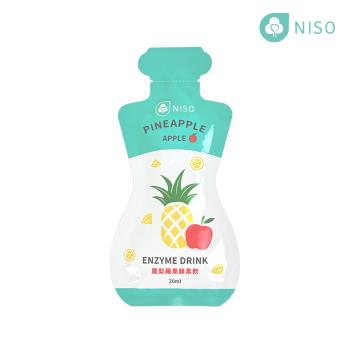 【NISO】鳳梨蘋果酵素飲(15包/盒)X1盒-蘋果醋/鳳梨酵素/益生菌/決明子