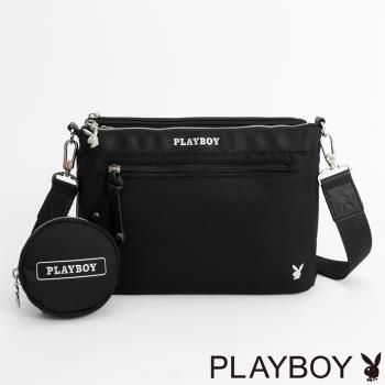 PLAYBOY - 三層斜背包 Futura系列 - 黑色