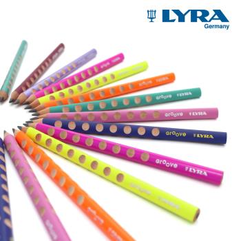 LYRA 三角洞洞鉛筆18入任選三色各6支