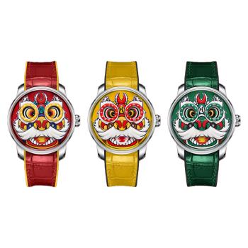 LUCKY HARVEY 真樂時 志趣系列 醒獅款 夜光動偶 新年傳統 自動錶 機械錶 43mm