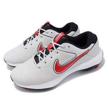 Nike 高爾夫球鞋 Victory Pro 3 Wide NN 男鞋 寬楦 灰 紅 防潑水 可拆釘 運動鞋 DX9028-002
