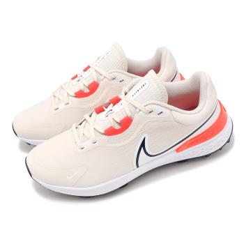 Nike 高爾夫球鞋 Infinity Pro 2 Wide 男鞋 寬楦 米白 紅 透氣 支撐 緩衝 運動鞋 DM8449-041