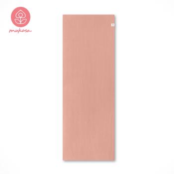 [Mukasa] 天然橡膠瑜珈墊 5mm - 玫瑰棕/木質紋 - MUK-23107