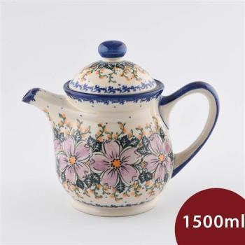 【波蘭陶】粉紫私語系列 茶壺 1500ml 波蘭手工製