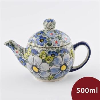 【波蘭陶】靜謐星辰系列 陶瓷茶壺含濾網 500ml 波蘭手工製