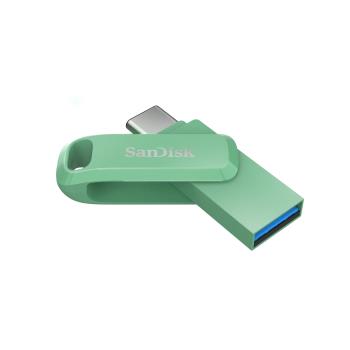 SanDisk SDDDC3 Ultra Go USB Type C+A 128G 雙用高速隨身碟-草本綠