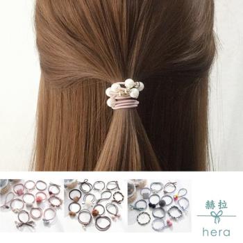 Hera 赫拉 毛球珍珠罐裝12入髮圈