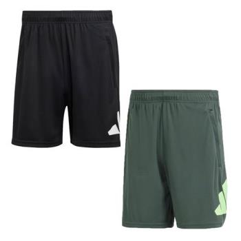 Adidas 男裝 短褲 拉鍊口袋 黑/綠【運動世界】IB8121/IT5419