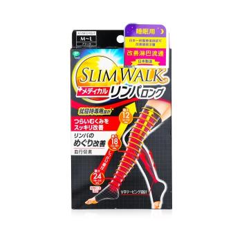 SlimWalk 醫療保健壓力襪 (長筒) - #黑色 (尺寸:中至大碼) 1pair