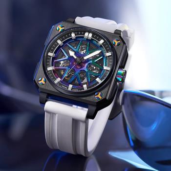 ROMAGO 雷米格 極速系列 RM105-SP 限量 贈真皮錶帶 碳纖維 鏤空 自動機械錶 八角形 跑車 輪框造型 