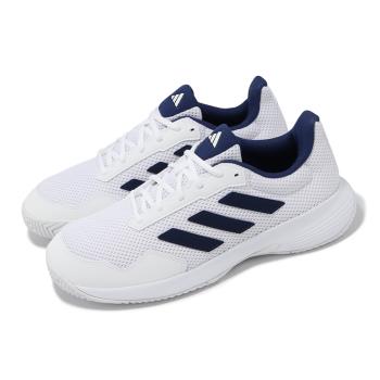 adidas 網球鞋 Game Spec 2 男鞋 女鞋 白 黑 網布 皮革 緩衝 運動鞋 愛迪達 ID2470