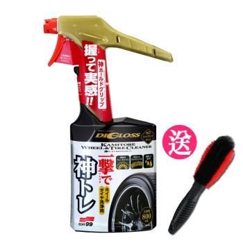 日本SOFT99 好神輪圈輪胎清潔劑(800ml超大容量)《再送CARBUFF 輪圈雙色刷》