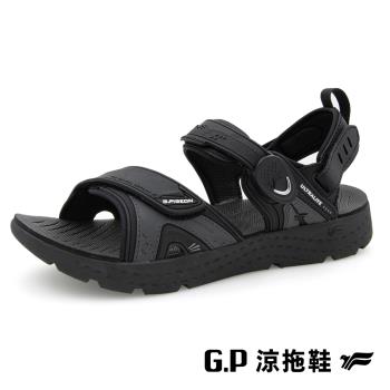 G.P 男款輕羽量漂浮緩震磁扣兩用涼拖鞋G9591M-黑色(SIZE:40-44 共二色) GP