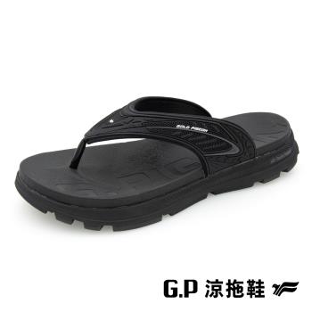 G.P G-tech Foam男款緩震高彈人字拖鞋G9353M-黑色(SIZE:39-45 共二色) GP
