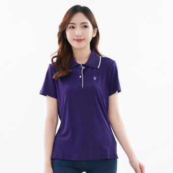 【遊遍天下】MIT台灣製女款吸濕排汗抗UV機能POLO衫GS1023暗紫