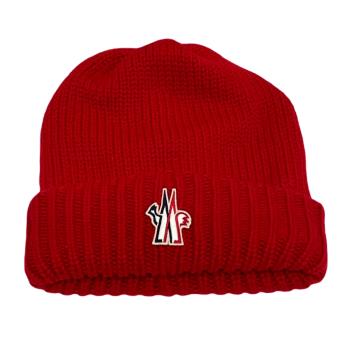 【MONCLER】品牌LOGO 羊毛毛帽-紅色 (ONE SIZE) 73B00010M1131 455