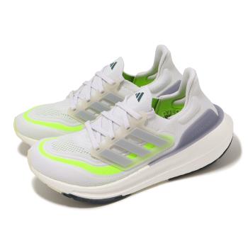 adidas 慢跑鞋 Ultraboost Light W 女鞋 白 螢光黃 襪套 馬牌輪胎大底 運動鞋 愛迪達 IE1775