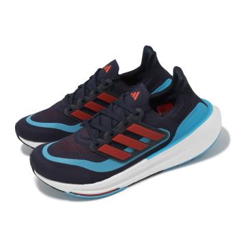 adidas 慢跑鞋 Ultraboost Light 男鞋 深藍 紅 反光 襪套 運動鞋 愛迪達 IE1760