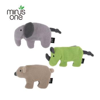 Minus One 邁樂思｜環保法絨系列-動物造型發聲響紙玩具／3件組