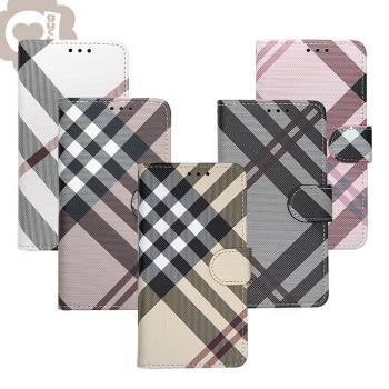 Aguchi 亞古奇 Apple iPhone 11 (6.1吋) (精品版) 英倫格紋氣質手機皮套 側掀磁扣支架式皮套 矽膠軟殼 5色可選