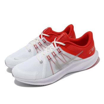 Nike 慢跑鞋 Quest 4 男鞋 紅 白 網布 透氣 緩震 路跑 訓練 運動鞋 DA1105-100
