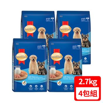 SmartHeart 慧心犬糧-雞肉+蛋奶口味(幼犬配方) 2.7kg (4包組/1箱)
