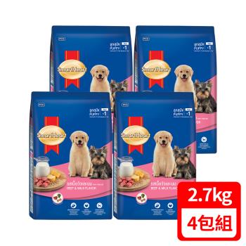 SmartHeart 慧心犬糧-牛肉+牛奶口味(幼犬配方) 2.7kg (4包組/1箱)